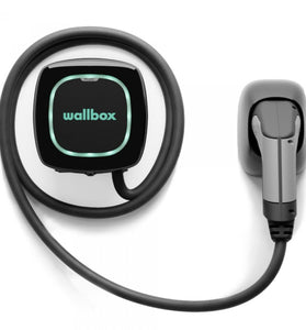 WALLBOX Borne de recharge Pulsar Plus - câble attaché 5m Type 2 - 1,4 à 7,4kW - monophasé - Bluetooth - Wifi
